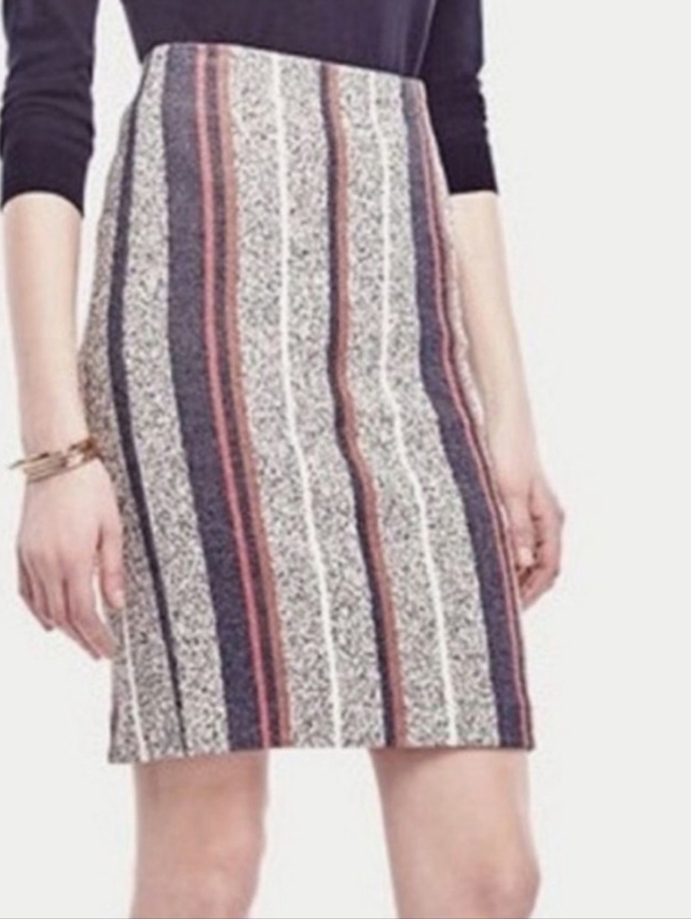 Ann Taylor Striped Pencil Skirt